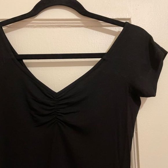 NWT New Whistles Black Gather Front Bardot Rib Top Size UK10/US6 - Picture 8 of 12